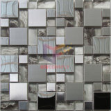 Silver Mirror Face and Grind Face Mixed Stainless Steel with Crystal Mosaic (CFM1015)