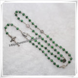 Resin Smooth Beads Rosary, Rosary Necklace, Religious Catholic Rosary (IO-cr078)