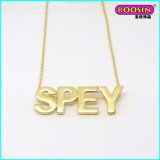 Nice Custom Logo Letter Pendant Gold Chain Jewelry Necklace