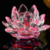 Pink Crystal Lotus Flower for Home Decoration