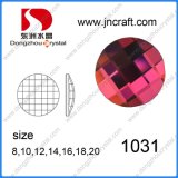 20 30 40mm Unique Cuts Round Flat Back Glass Stones for Jewelry Accessories