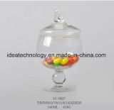 Fancy Glass Candy Jar Crystal Glass Jar with Glass Lid for Cookie