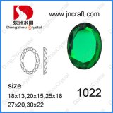 Decorative Fashion Green Flat Back Beads Oval Mirror Glass Rhinestone for Garment