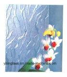 3mm 4mm 5mm Tempered Flame Figured Glass