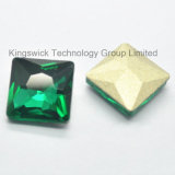 2015 New Christmas Square Green Glass Stone