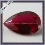 Pear Shape Rough Synthetic Ruby Gemstone