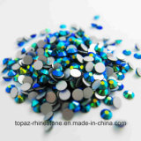 Non Hot Fix Nail Art Crystal Blue Zircon Ab Rhinestones Ss4 Ss6 Ss8 Ss30 Strass for Dress (FB-Blue zircon AB/3A)