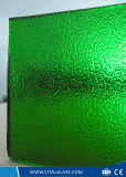 Tempered Green Colored Nashiji Patterned/Figured Glass
