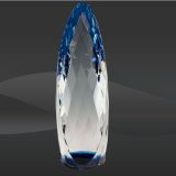 Gem Cut Cylinder Blue/Red Crystal Award (T-NLQM410BU, T-NLQM414BU, T-NLQM410RD, T-NLQM414RD)