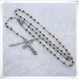 6mm Faceted Round Plastic Beads Rosary Black Color (IO-cr139)