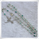 Different Beads Material and Saint Catholic Rosary, Colourful Rosary Beads, Catholic Rosary (IO-cr299)