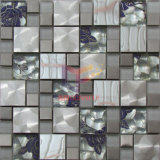 Rose Backed Crystal with Silver Stainless Steel Mosaic (CFM925)