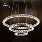 Elegant Three Rings Modern Crystal Pendant Light