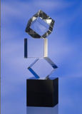 New Crystal Trophy of Cubes on Biack Base
