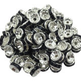 Rhinestones Crystal Spacer Beads, Gold Plated Rhinestone Rondelle Crystal Spacers