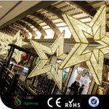 Custom Commercial Christmas Large Hanging Star Lights for Shopping Mall Decoration