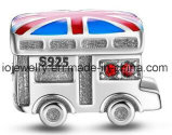 Custom Silver UK Bus Charm Bead