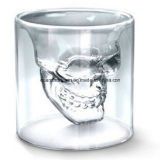 OEM Crystal Double Wall Skull Glass Cup for Pub Supplies