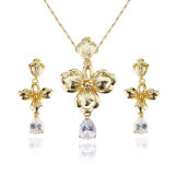 Fashion Custom Gold Plated Women Brass Jewelry Set in Latest Design