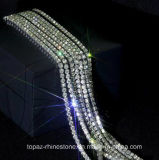 Ss8 2.5mm Peridot Strass Chain Crystal Brass Cup Chain (TCS-SS8 silver)