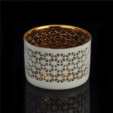 Electroplated Pierced Votive Ceramic Candle Holders