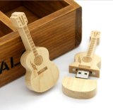 Bamboo / Wooden Creative Guitar USB Pen Drive