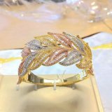 Custom Gold Leaf jewellery Bracelet Four Leaf Color Bracelet for Woman