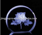 Crystal Inner Laser Rose for Souvenir