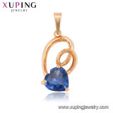 33294 Hot Sale Elegant Jewelry Heart Shaped Colorful Gemstone Pendant for Ladies