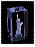 Crystal with Laser Statue of Liberty