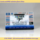 Salon Gift Card Made of Clear PVC with Embossing Number