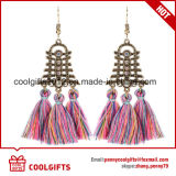 Ladies Colorful Retro Jewelry Hollow Crystal Tassels Earrings