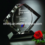 CEO Award 9 Inch Black Glass Award (CA-1147)