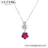 44308 Crystals From Swarovski Jewelry Fashion Gold Plated Flower Drop Pendant Necklace