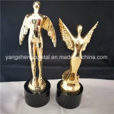 High-End Home Art Crafts Metal Angel Crystal Trophy