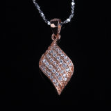 Irregular Shape Fashion Rose Gold Plated Silver Jewelry Necklace