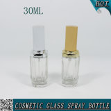 1 Oz 30ml Unique Polygon Clear Glass Bottle Cosmetics with Pump Sprayer