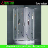 Simple Corner Painted Tempered Fiber Glass Shower Door (TL-540)