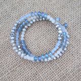Multi-Hued Freshwater Pearl and Quartz Coil Bracelet, Fashion Jewelry (BR121018)