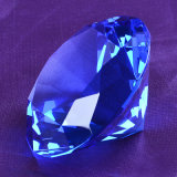 Sapphire Blue Decorative Large Glass Crystal Diamond for Ornaments