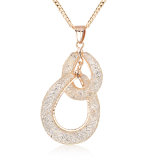 Popular Design Gold Mesh Crsytal Hollow Jewelry Necklace