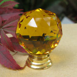 Amber Glass Faces Small Cabinet Knobs 20mm