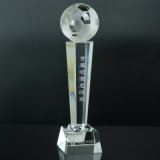 High Quality Football Crystal Gold Trophy Cup Carve Name for Sports Event Small Size