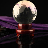 Sandblast 80mm Crystal Glass Globe for Business Gift
