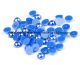 Chirstmas Gift New Year Flat Bottom Round Pearls ABS Plastic Sapphire Blue Ab Pearl for DIY Nail Are Decoration Design