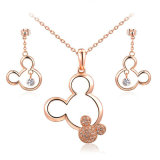 Gold-Plated Jewelry Austria Crystal Necklace Earrings jewelry Set
