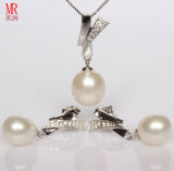 925 Sterling Silver Fresh Water Pearl Necklace Set