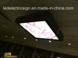 Ceiling Hanging Baccklit LED Light Signboard with Aluminum Frame