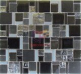 Black Glass with Stone Mosaic (CS215)