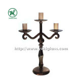 Three Post Glass Candle Holder for Home Decoration (10*23.5*32)